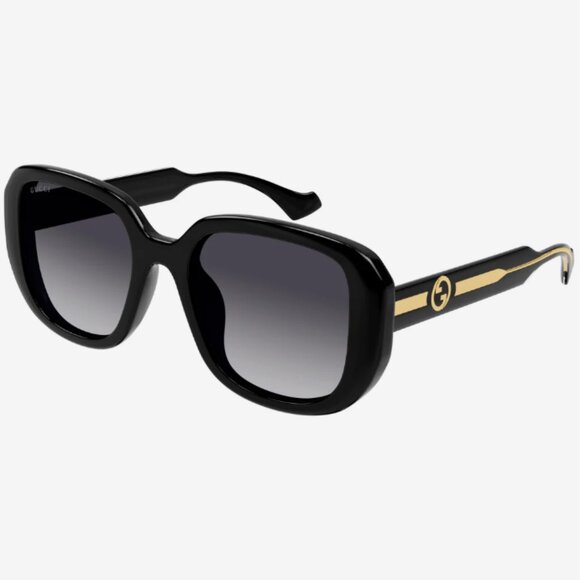 NEW GUCCI WOMEN SUNGLASSES, BLACK WOMEN EYEWEAR GUCCI GG1557SK 001 - Picture 1 of 6